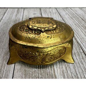 Vtg K & Co Jewelry Trinket Box Bronze WaterTown Wisconsin High School 3" Long